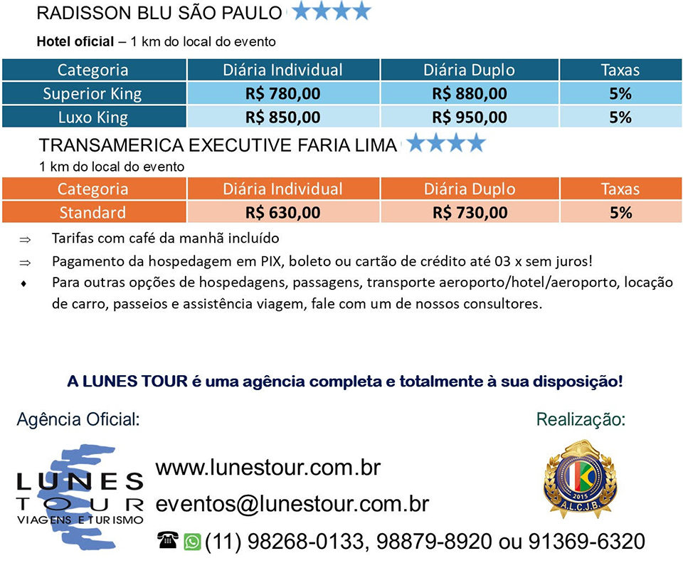 tabela de preços para hospedagem jornada 2025